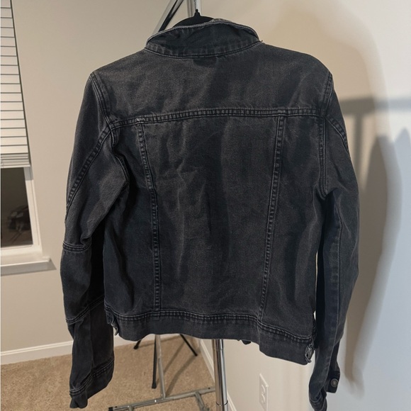Free People Black Denim Jacket - Picture 4 of 6